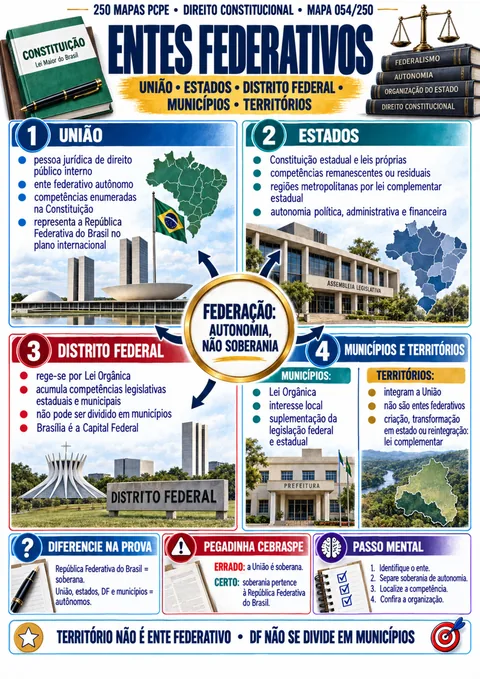Mapa PCPE sobre entes federativos